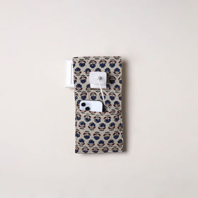 Beige Handmade Cotton Mobile Charging Holder