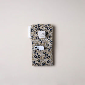 Beige Handmade Cotton Mobile Charging Holder