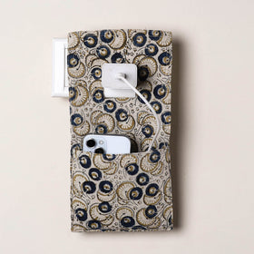 Beige Handmade Cotton Mobile Charging Holder