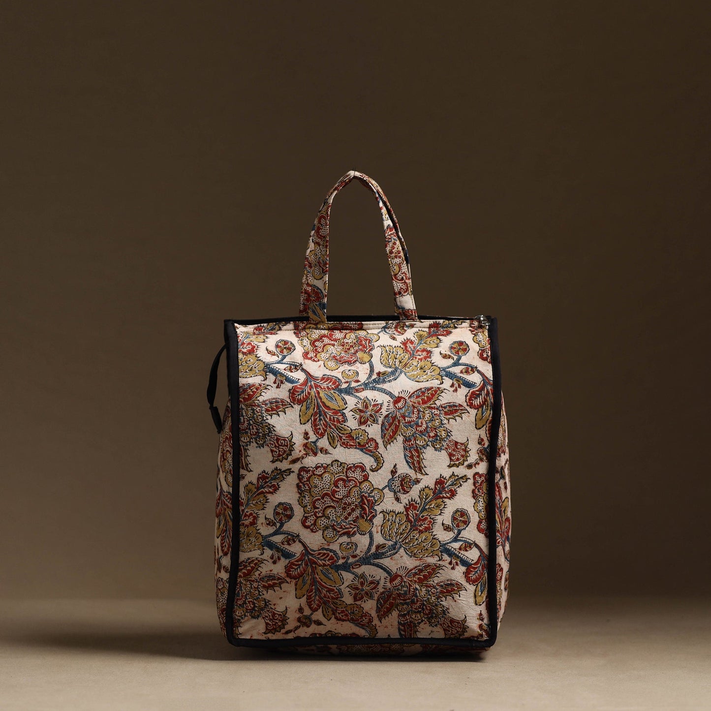 Beige Handmade Cotton Shopping Hand bag