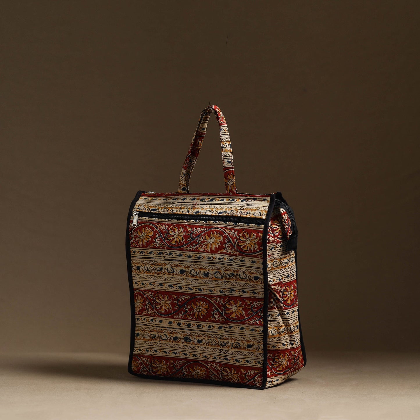 Beige Handmade Cotton Shopping Hand bag