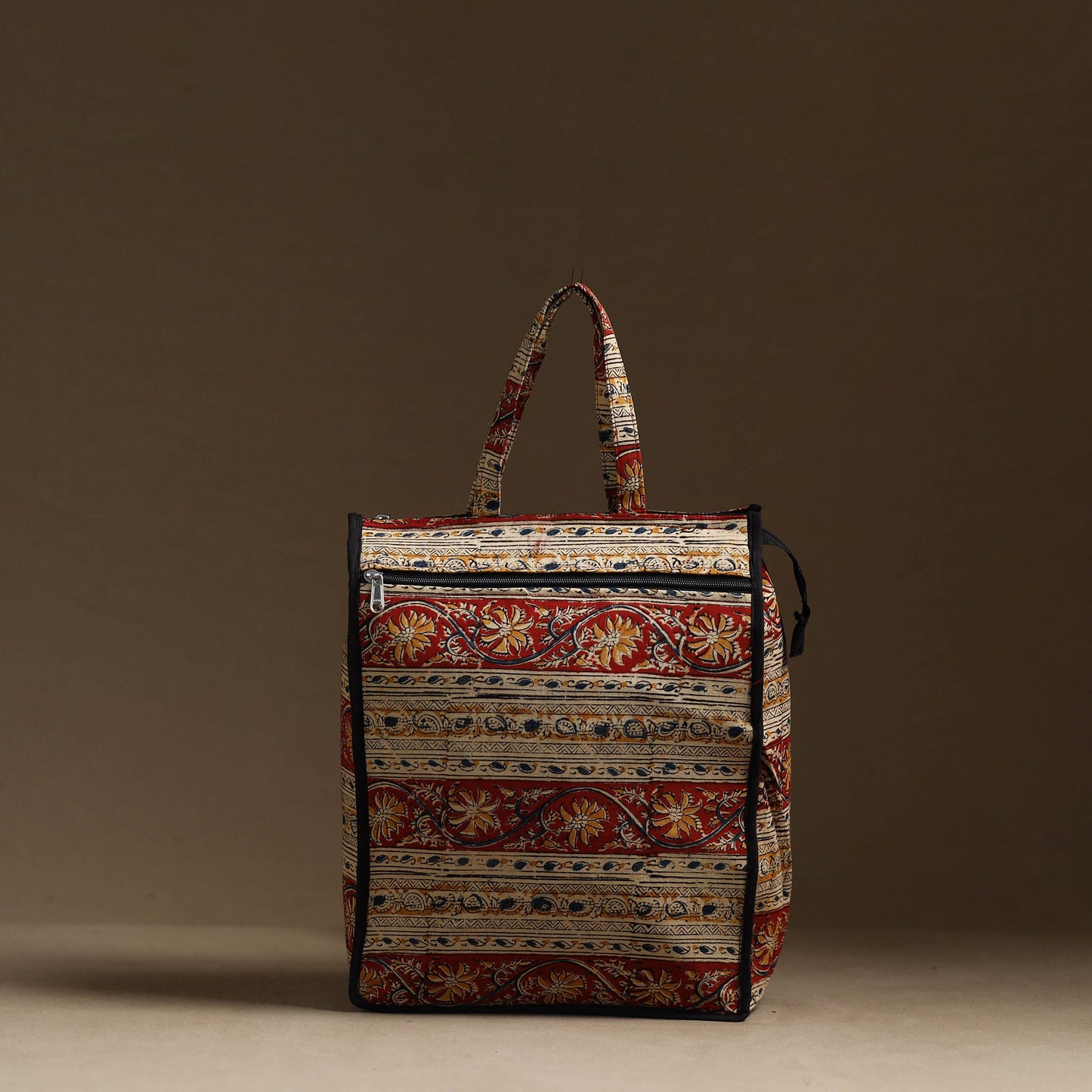 Beige Handmade Cotton Shopping Hand bag