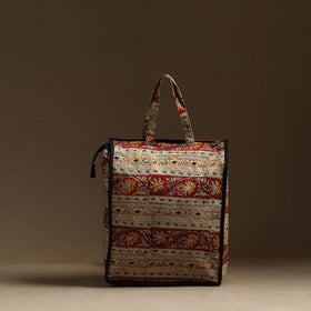 Beige Handmade Cotton Shopping Hand bag