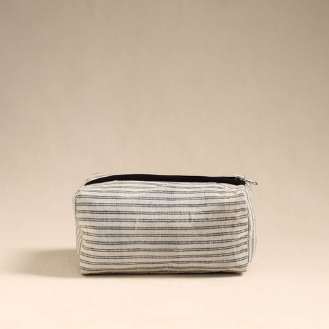  Beige Handmade Cotton Toiletry Bag 