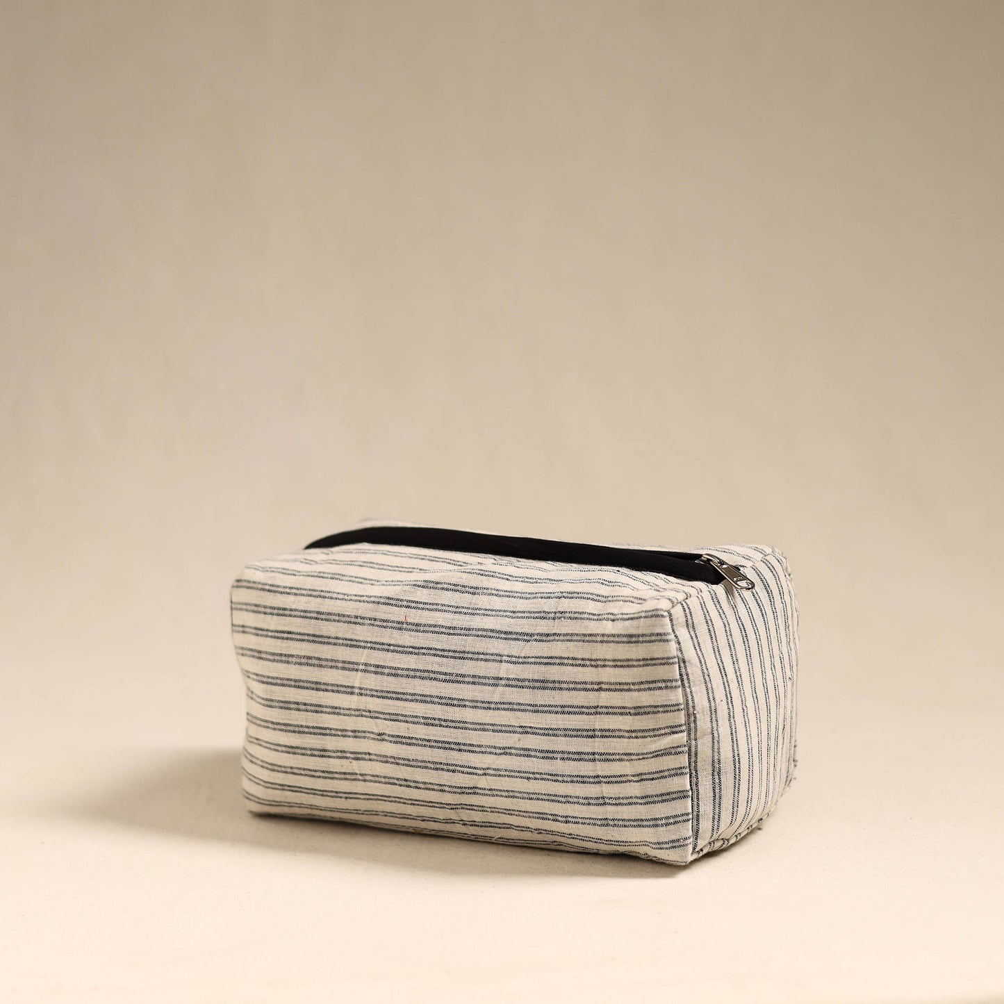  Beige Handmade Cotton Toiletry Bag 