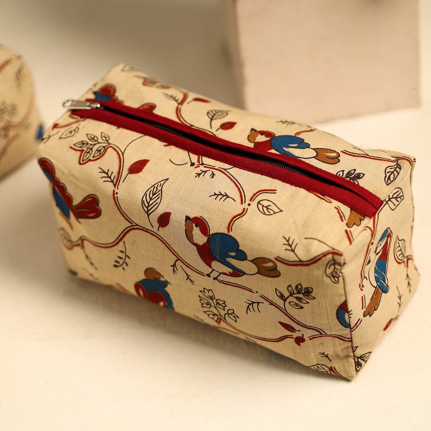  Handmade Cotton Toiletry Bags (Set of 3) 