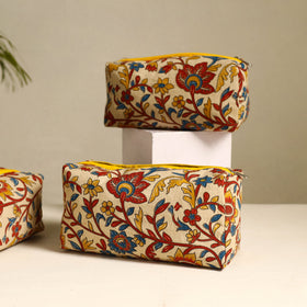  Beige Handmade Cotton Toiletry Bags (Set of 3)