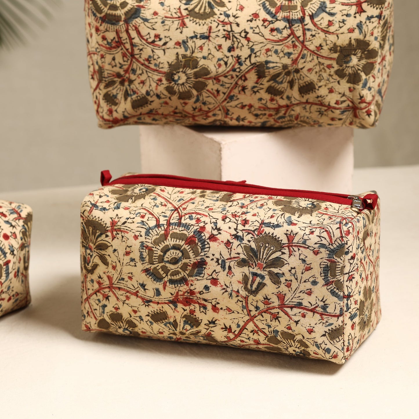  Handmade Cotton Toiletry Bags (Set of 3) 100 