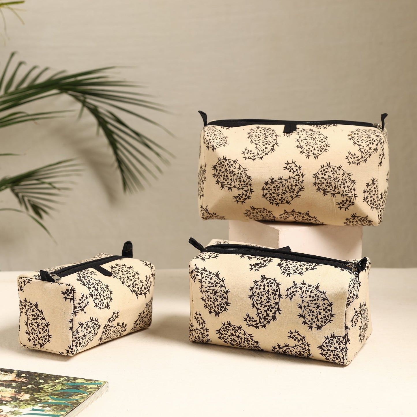  Handmade Cotton Toiletry Bags (Set of 3) 101 