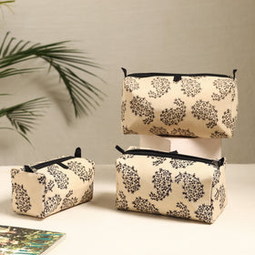  Handmade Cotton Toiletry Bags (Set of 3) 101 