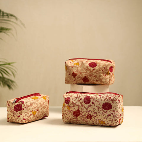  Handmade Cotton Toiletry Bags (Set of 3) 