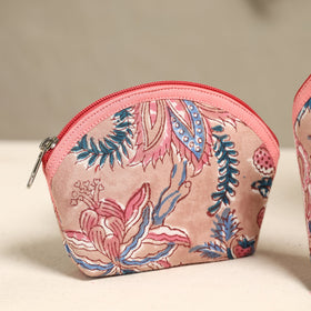  Beige Handmade Cotton Toiletry Bags (Set of 3) 