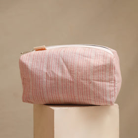 Beige - handmade cotton toiletry bags (set of 3) 17