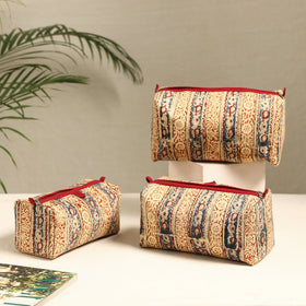  Beige Handmade Cotton Toiletry Bags (Set of 3) 44 