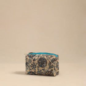  Beige Handmade Cotton Toiletry Pouch 