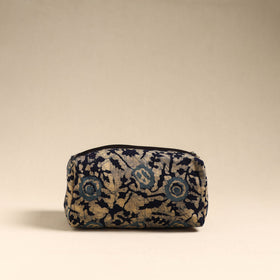  Beige Handmade Cotton Toiletry Pouch 