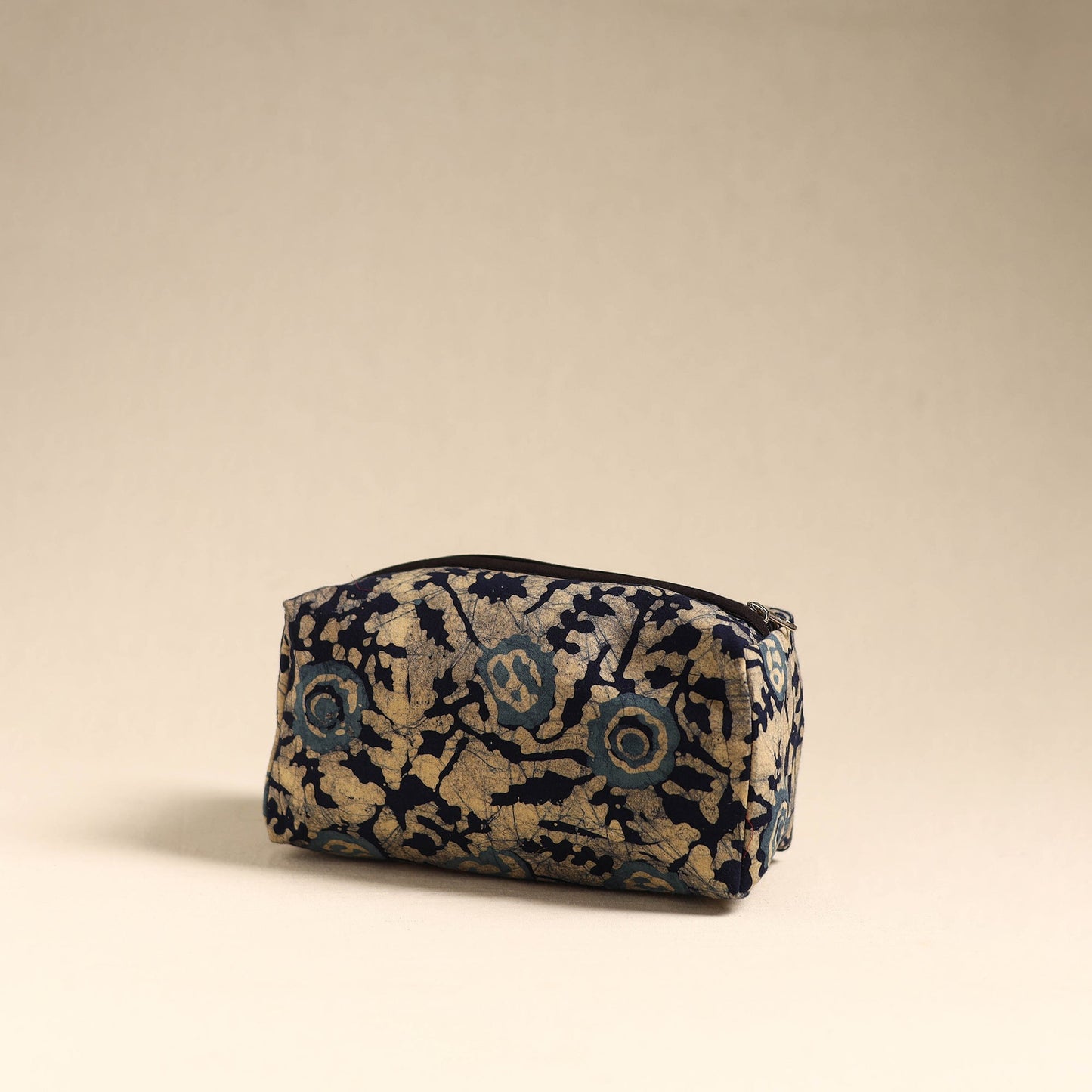  Beige Handmade Cotton Toiletry Pouch 