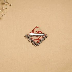 Handmade fabart ghungroo work hair clip 01 - handcrafted
