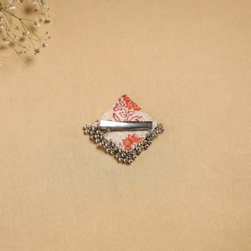 Handmade fabart ghungroo work hair clip 09 - handcrafted
