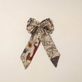 Beige Handmade Fabric Bow Hair Clip