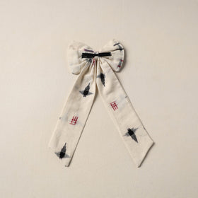 Beige Handmade Fabric Bow Hair Clip