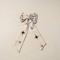 Beige Handmade Fabric Bow Hair Clip