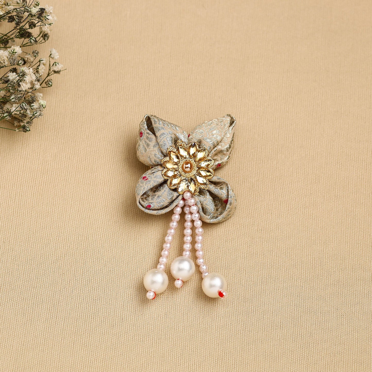  Handmade Fabric Flower Hair Clip Online in India