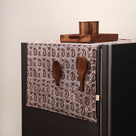 Handmade fridge top cover with multiple pockets 01