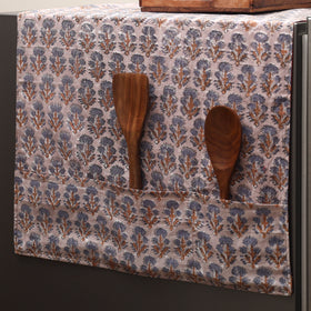 Handmade fridge top cover with multiple pockets 02