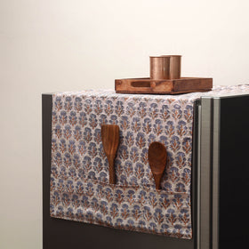 Handmade fridge top cover with multiple pockets 02