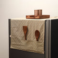 Handmade fridge top cover with multiple pockets 08