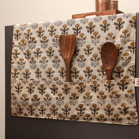 Handmade fridge top cover with multiple pockets 09