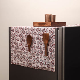 Handmade fridge top cover with multiple pockets 103