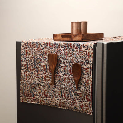 Handmade fridge top cover with multiple pockets 11