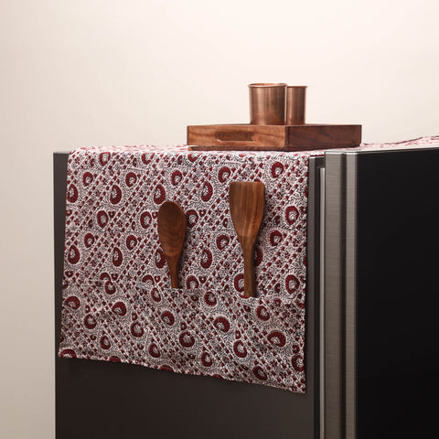 Handmade fridge top cover with multiple pockets 115