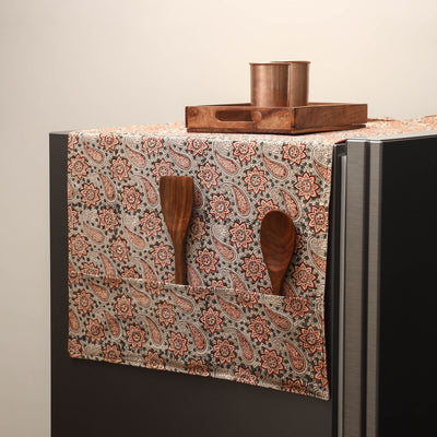 Handmade fridge top cover with multiple pockets 12