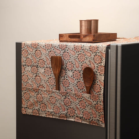 Handmade fridge top cover with multiple pockets 12