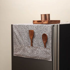 Handmade fridge top cover with multiple pockets 13