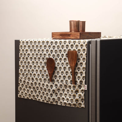 Handmade fridge top cover with multiple pockets 145