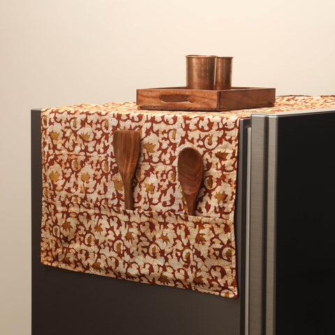 Handmade fridge top cover with multiple pockets 15