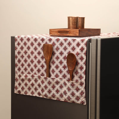 Handmade fridge top cover with multiple pockets 18