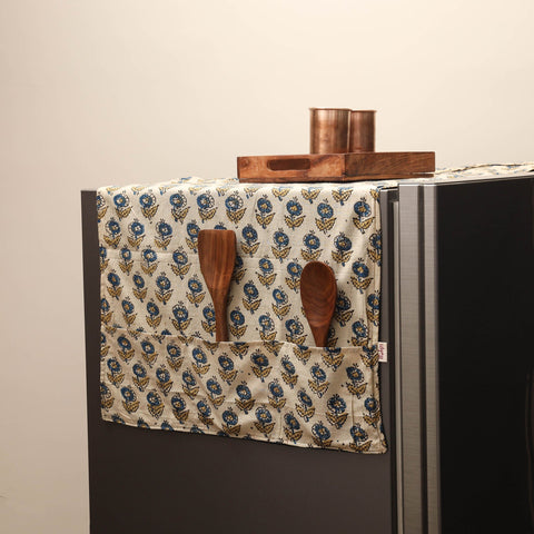 Handmade fridge top cover with multiple pockets 19