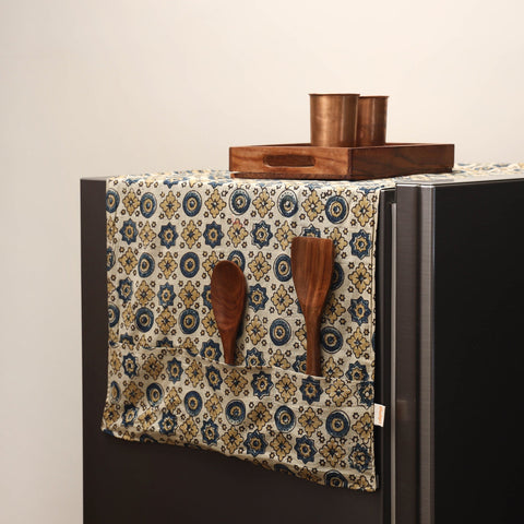 Handmade fridge top cover with multiple pockets 23
