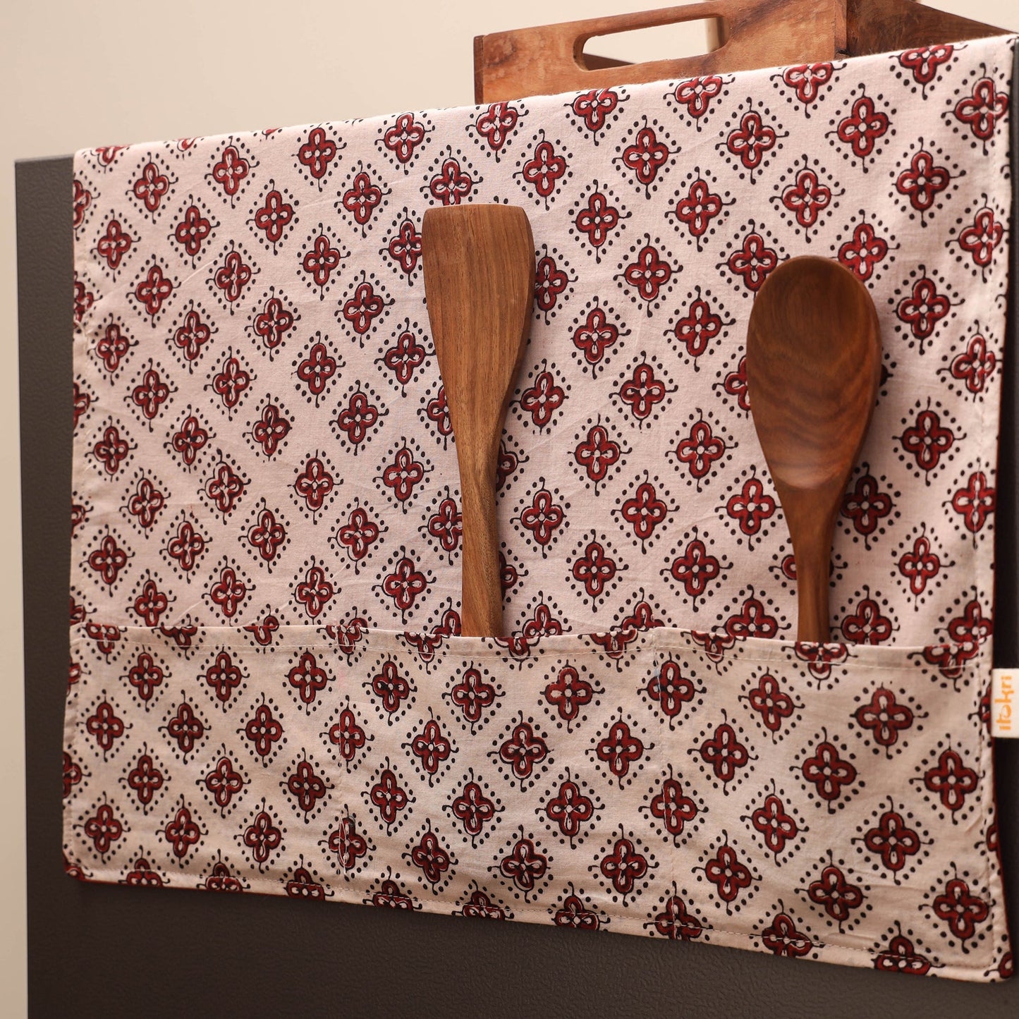 Handmade fridge top cover with multiple pockets 28