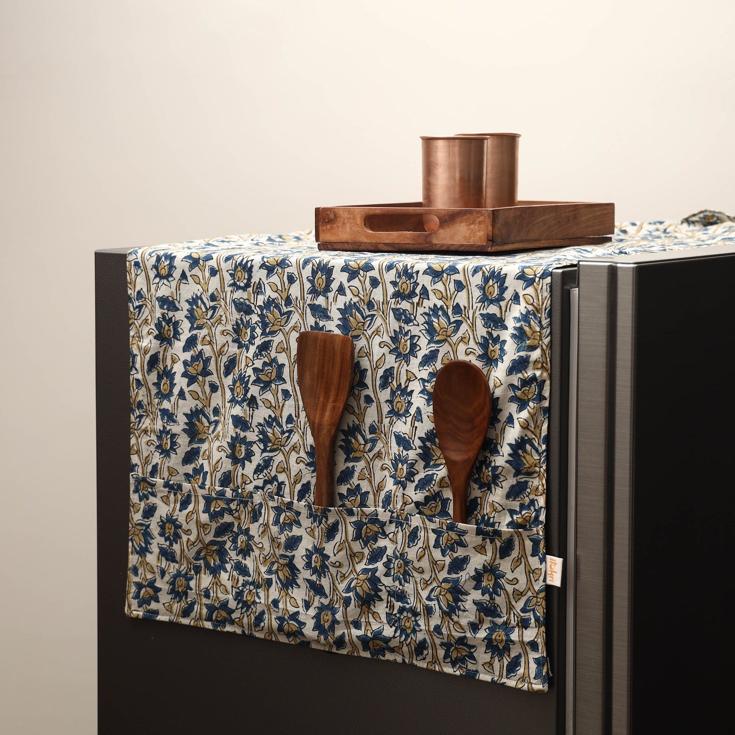 Handmade fridge top cover with multiple pockets 30