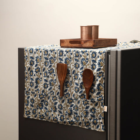 Handmade fridge top cover with multiple pockets 30