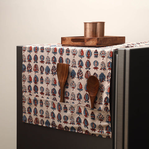 Handmade fridge top cover with multiple pockets 39