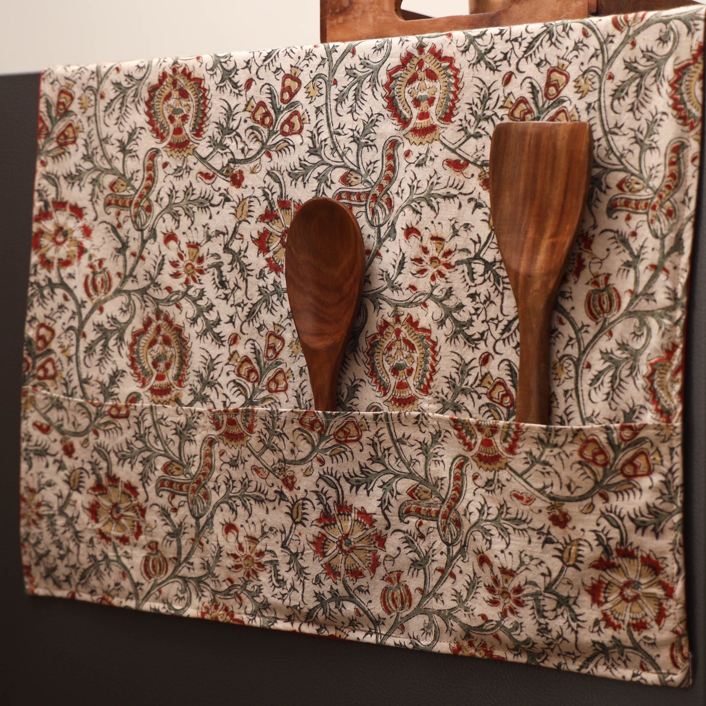 Handmade fridge top cover with multiple pockets 42
