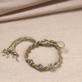 Beige - handmade german silver bracelet 26 - handcrafted