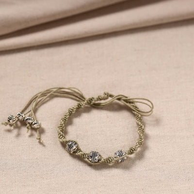 Beige - handmade german silver bracelet 26 - handcrafted